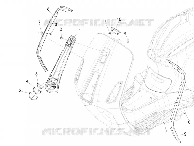 Front shield VESPA VESPA-SCOOTER 50 PRIMAVERA 2020  Primavera 50 4T 3V Euro 5