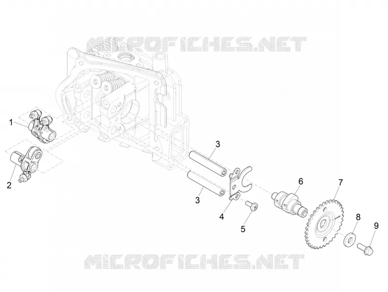 Rocking levers support unit VESPA VESPA-SCOOTER 50 PRIMAVERA 2020  Primavera 50 4T 3V Euro 5