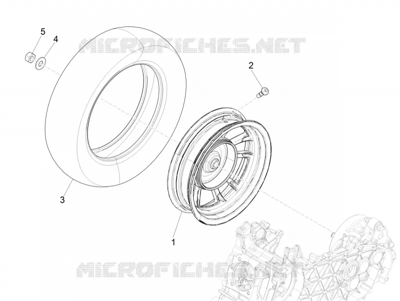 REAR WHEEL VESPA VESPA-SCOOTER 50 PRIMAVERA 2023  Vespa Primavera 50 4T 3V ie ABS E5 Mickey Mouse
