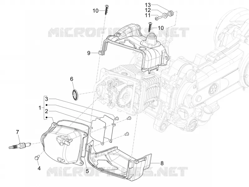 Cylinder head cover VESPA VESPA-SCOOTER 50 PRIMAVERA 2024  Vespa Primavera 50 E5