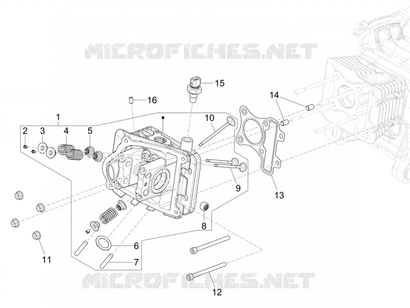 CYLINDER HEAD - VALVES VESPA VESPA-SCOOTER 50 PRIMAVERA 2024  Vespa Primavera 50 TECH E5