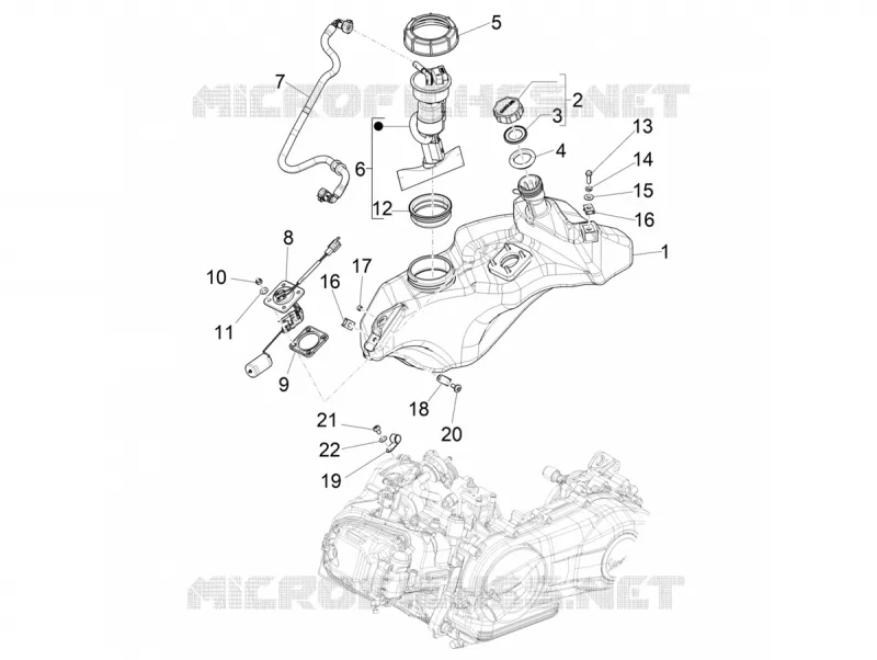 Tank VESPA VESPA-SCOOTER 125 PRIMAVERA 2023  Vespa Primavera 125 4T 3V ie ABS E5 Mickey Mouse