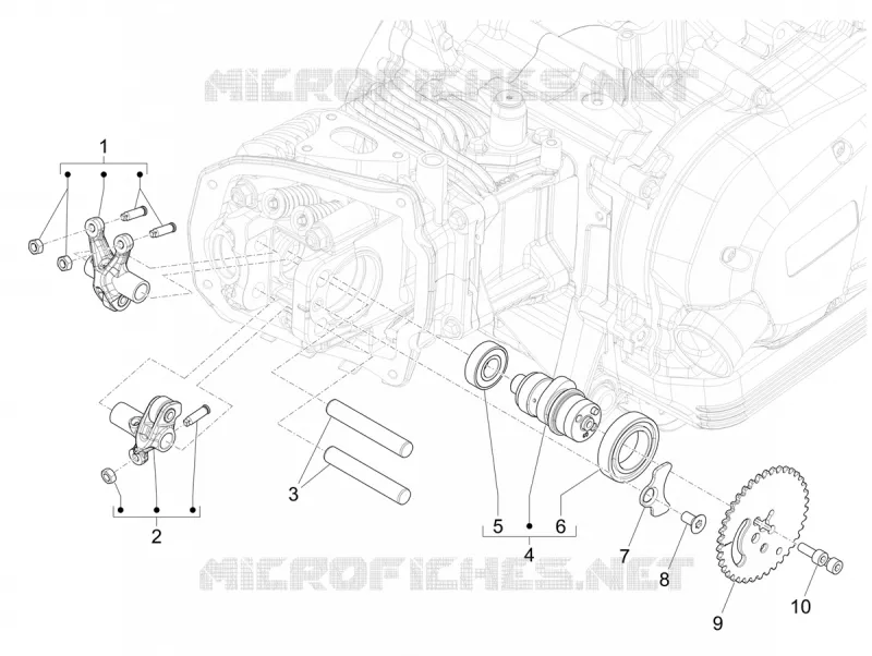 Rocking levers support unit VESPA VESPA-SCOOTER 125 PRIMAVERA 2024  Vespa Primavera 125 Batik E5+