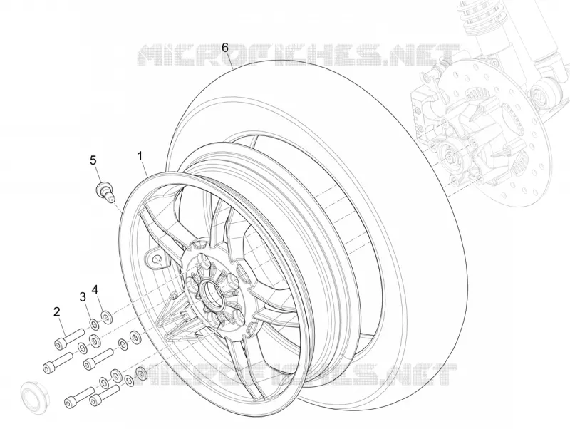 Front wheel VESPA VESPA-SCOOTER 125 PRIMAVERA 2024  Vespa Primavera 125 E5+