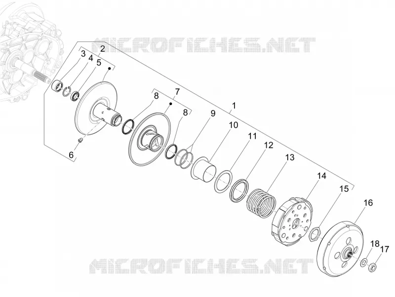 Driven pulley VESPA VESPA-SCOOTER 125 PRIMAVERA 2024  Vespa Primavera 125 TECH E5+
