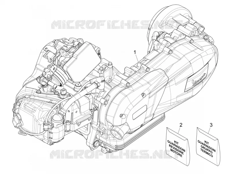 ENGINE ASSEMPLY VESPA VESPA-SCOOTER 125 PRIMAVERA 2024  Vespa Primavera 125 TECH E5+