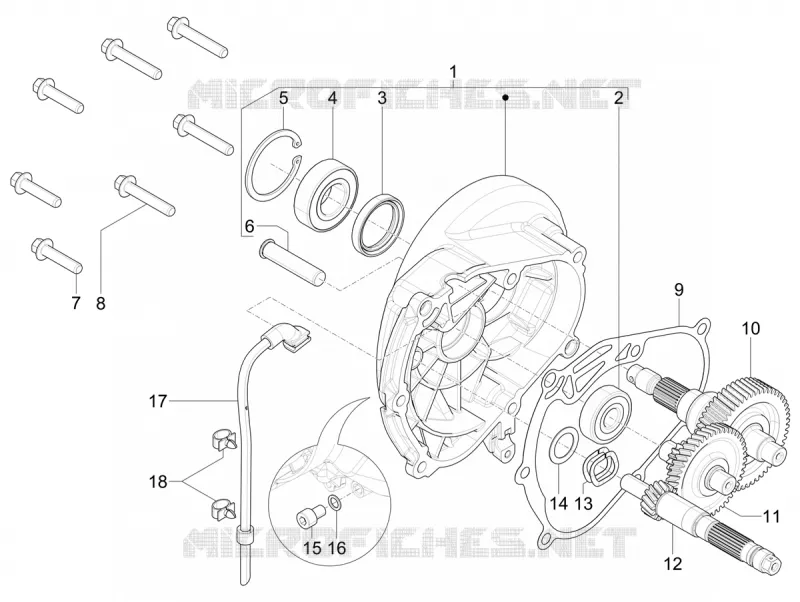 Reduction unit VESPA VESPA-SCOOTER ELECTRIC PRIMAVERA 2024  Vespa Primavera Elettrica RED 45 Km/h