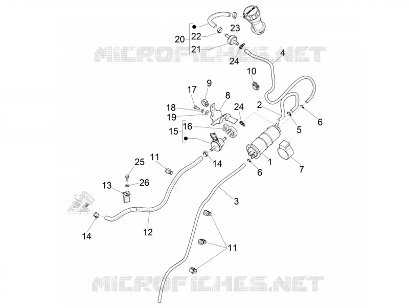 Anti-percolation system VESPA VESPA-SCOOTER 50 SPRINT 2022  Vespa Sprint 50 E5 Justin Bieber