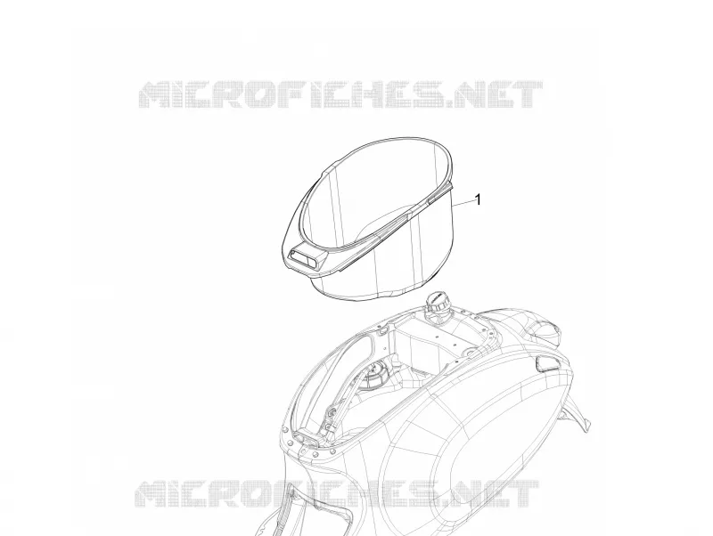 Helmet huosing - Undersaddle VESPA VESPA-SCOOTER 50 SPRINT 2024  Vespa Sprint S 50 E5