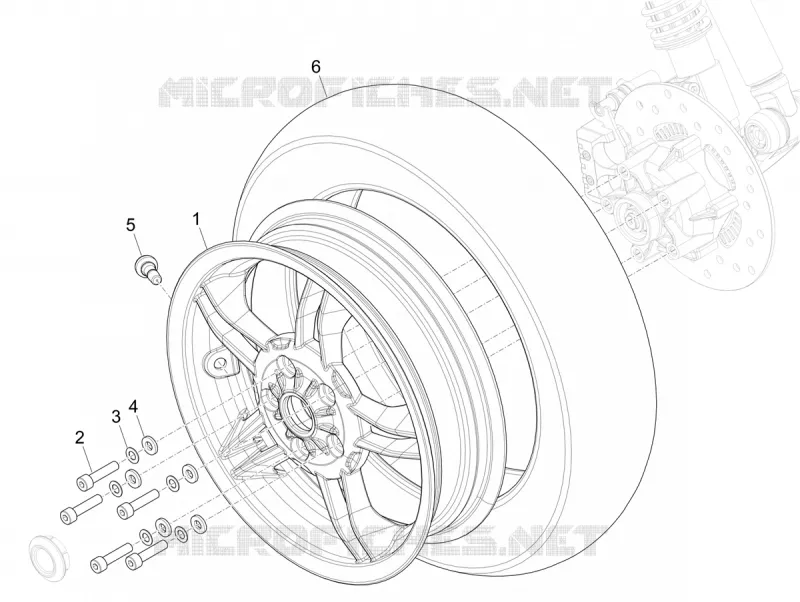 Front wheel VESPA VESPA-SCOOTER 125 SPRINT 2024  Vespa Sprint S 125 E5+