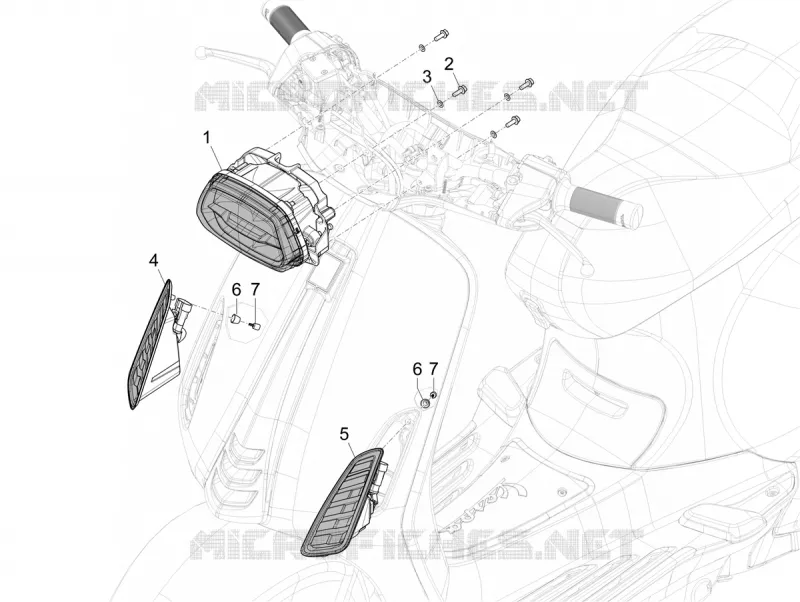 HEADLIGHT - INDICATORS VESPA VESPA-SCOOTER 125 SPRINT 2024  Vespa Sprint S 125 E5+