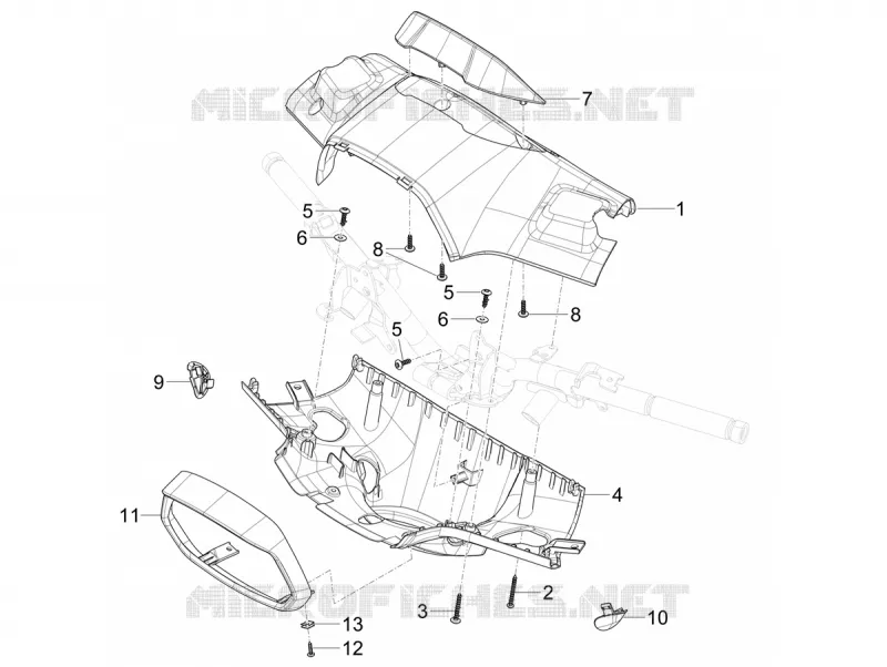Handlebars coverages VESPA VESPA-SCOOTER 125 SPRINT 2024  Vespa Sprint S 125 E5+