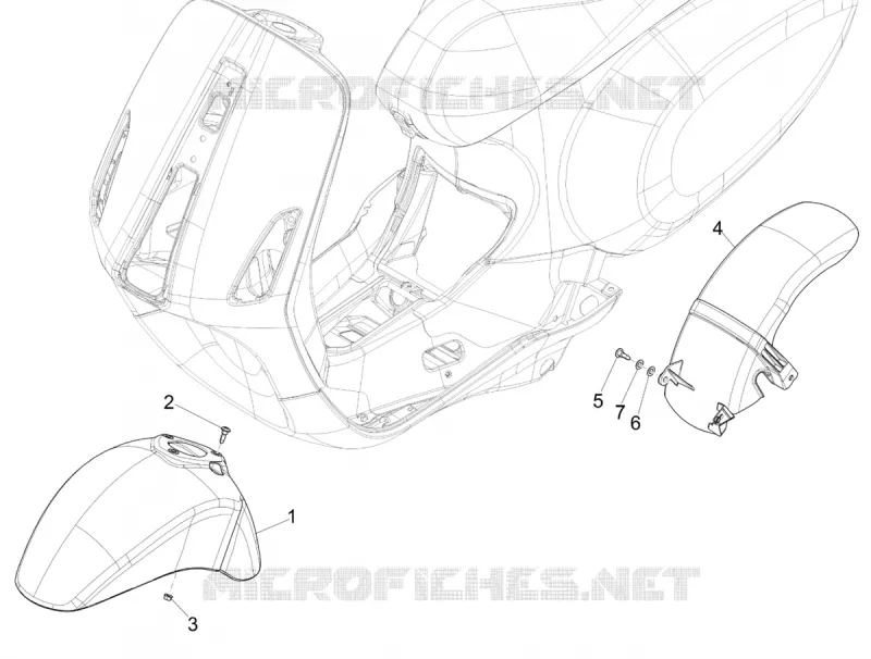 Wheel huosing - Mudguard VESPA VESPA-SCOOTER 125 SPRINT 2024  Vespa Sprint S 125 E5+