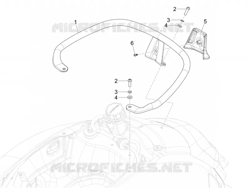 Rear luggage rack VESPA VESPA-SCOOTER 300 GTV 2023  Vespa GTV 300 HPE E5 ABS RST