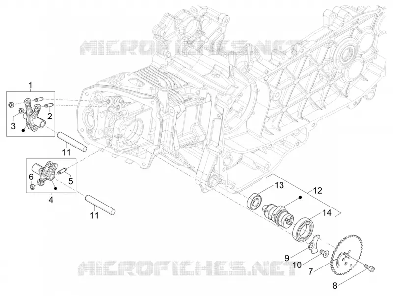 Rocking levers support unit VESPA VESPA-SCOOTER 125 946 2025  Vespa 946 125 E5+ 12° Anniversary