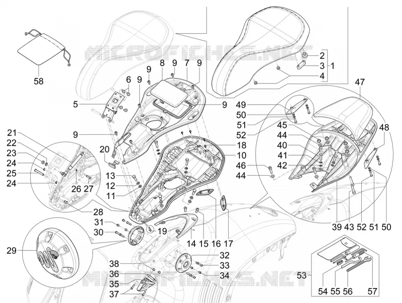 Saddle/seats VESPA VESPA-SCOOTER 125 946 2025  Vespa 946 125 E5+ 12° Anniversary
