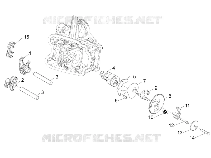 Rocking levers support unit PIAGGIO PIAGGIO-SCOOTER 350 BV 2013  BV 4T 4V ie E3