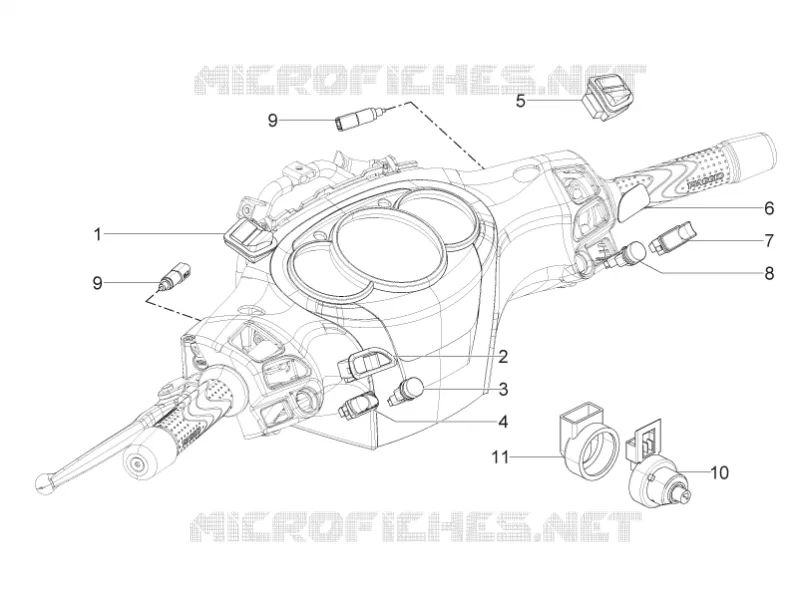 Selectors - Switches - Buttons PIAGGIO PIAGGIO-SCOOTER 350 BV 2014  BV 4T 4V ie E3