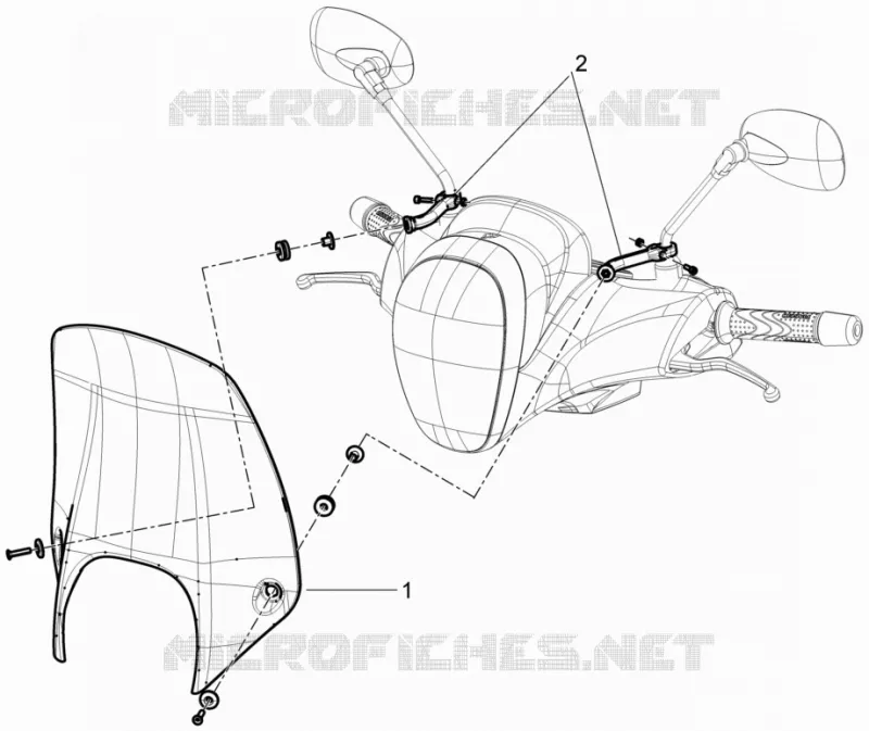 Windshield - Glass PIAGGIO PIAGGIO-SCOOTER 350 BV 2014  BV 4T 4V ie E3