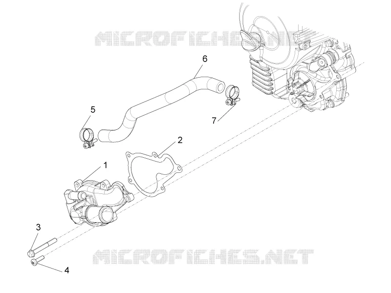 Cooler pump PIAGGIO PIAGGIO-SCOOTER 350 BV 2017  BV ST 4T 4V ie E4 ABS