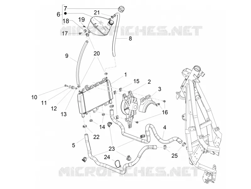 Cooling system PIAGGIO PIAGGIO-SCOOTER 350 BV 2017  BV ST 4T 4V ie E4 ABS