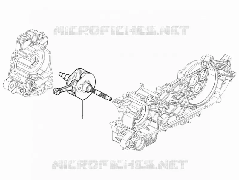 Crankshaft PIAGGIO PIAGGIO-SCOOTER 350 BV 2017  BV ST 4T 4V ie E4 ABS