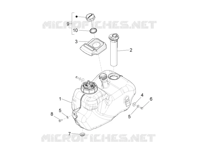 Fuel tank PIAGGIO PIAGGIO-SCOOTER 350 BV 2017  BV ST 4T 4V ie E4 ABS