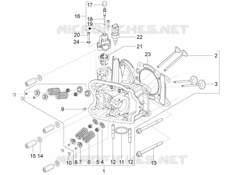 Head unit - Valve PIAGGIO PIAGGIO-SCOOTER 350 BV 2017  BV ST 4T 4V ie E4 ABS