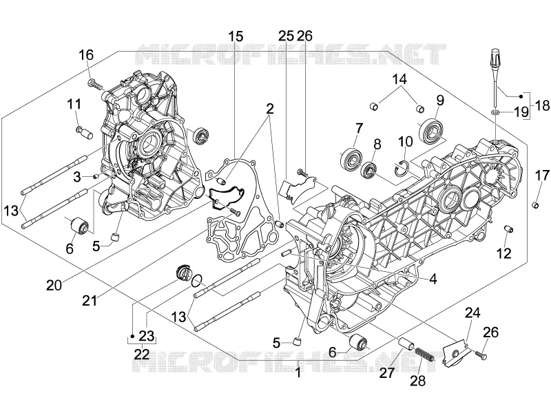 Crankcase PIAGGIO PIAGGIO-SCOOTER 250 CARNABY 2008  Carnaby 4T ie E3