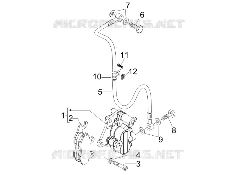 Brakes pipes - Calipers PIAGGIO PIAGGIO-SCOOTER 100 FLY 2007  Fly 4T