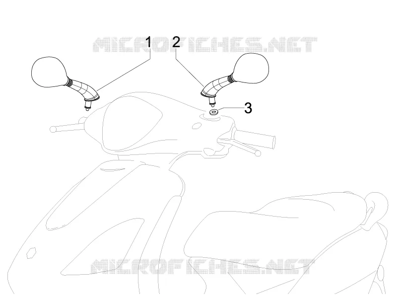 Driving mirror/s PIAGGIO PIAGGIO-SCOOTER 100 FLY 2007  Fly 4T