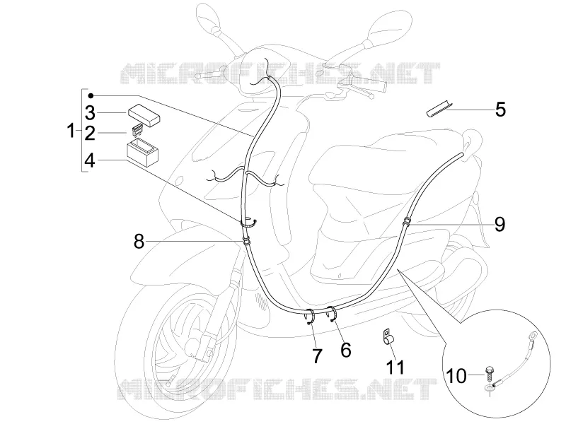 Main cable harness PIAGGIO PIAGGIO-SCOOTER 100 FLY 2008  Fly 4T