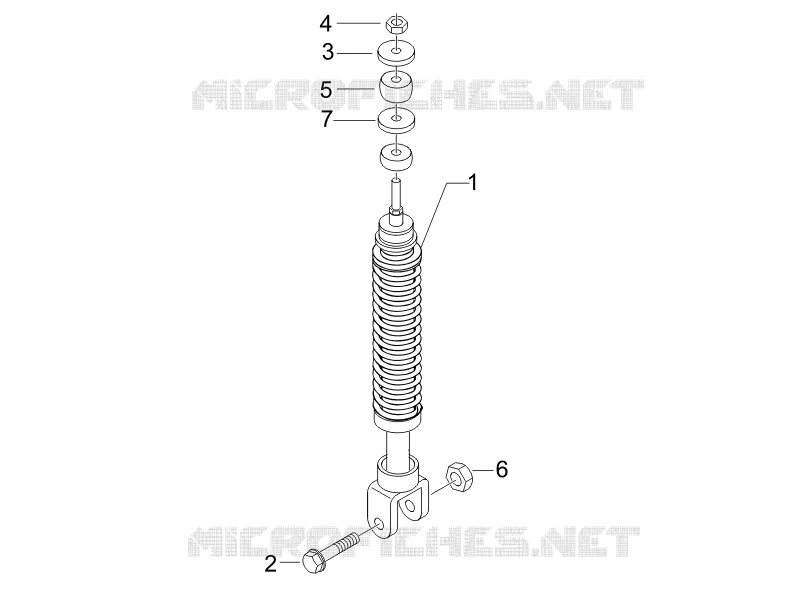 Rear suspension - Shock absorber/s PIAGGIO PIAGGIO-SCOOTER 100 FLY 2014  Fly 4T