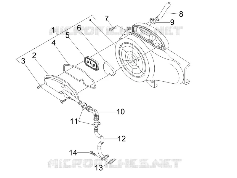 Secondary air box PIAGGIO PIAGGIO-SCOOTER 100 FLY 2008  Fly 4T