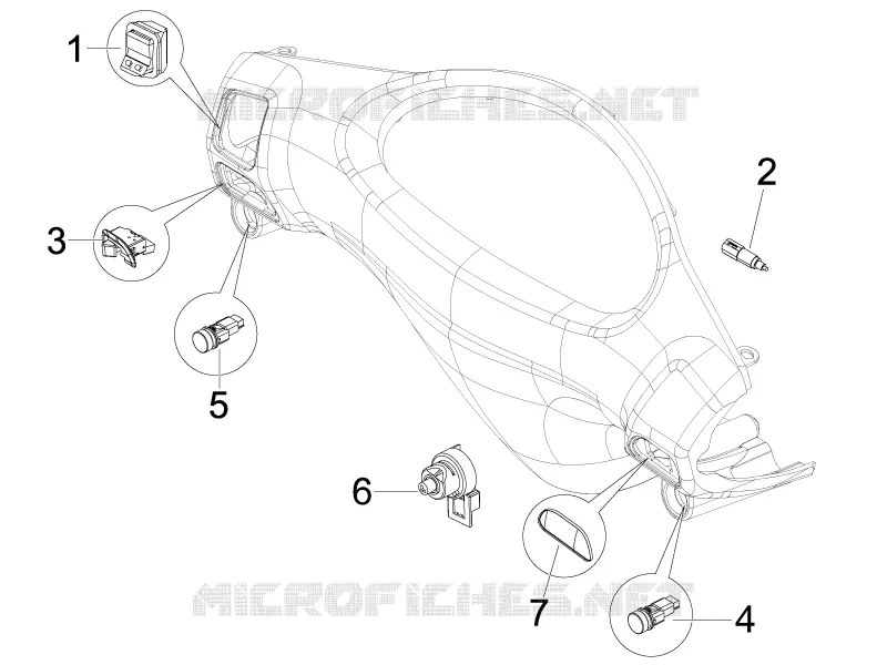 Selectors - Switches - Buttons PIAGGIO PIAGGIO-SCOOTER 100 FLY 2008  Fly 4T