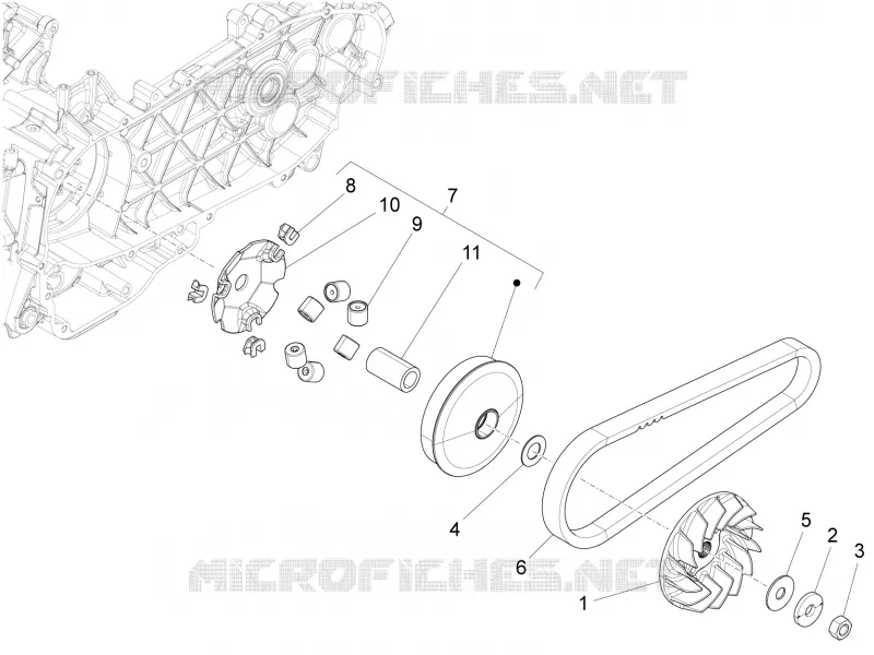 Driving pulley PIAGGIO PIAGGIO-SCOOTER 125 FLY 2014  Fly 4T/3V ie
