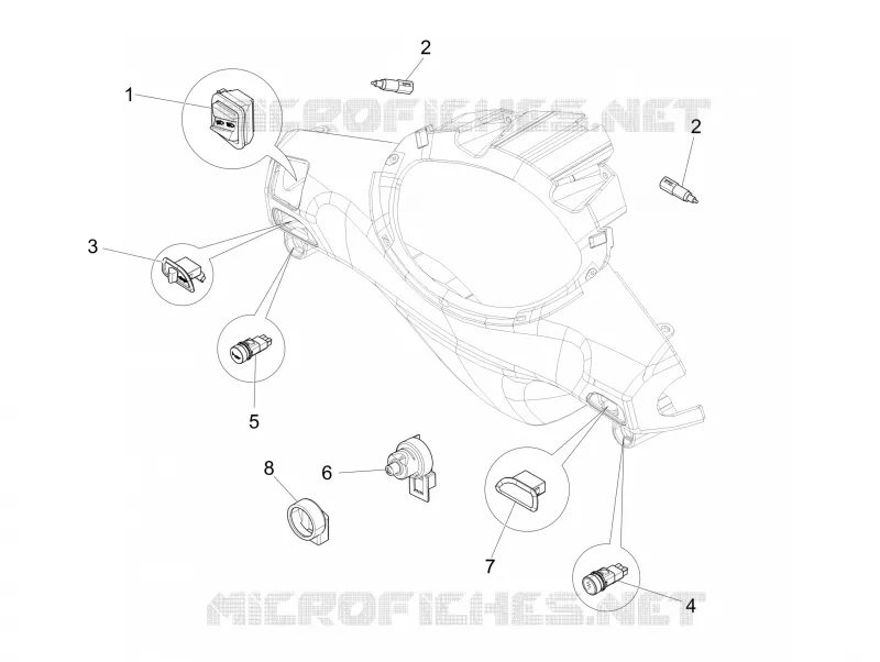 Selectors - Switches - Buttons PIAGGIO PIAGGIO-SCOOTER 125 FLY 2015  Fly 4T/3V ie