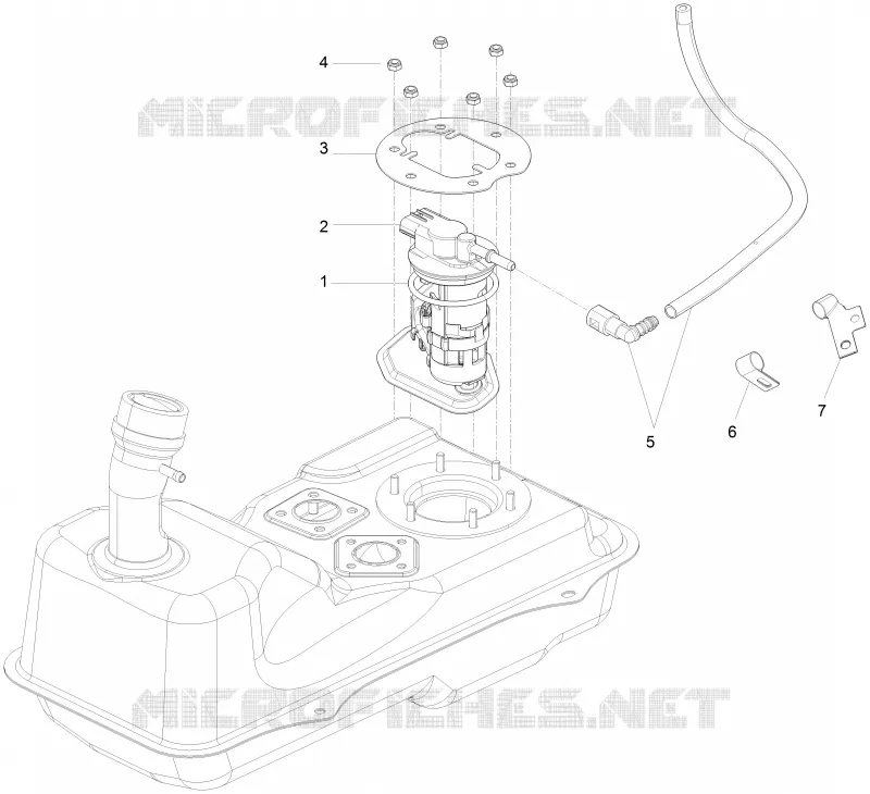 Supply system PIAGGIO PIAGGIO-SCOOTER 125 FLY 2013  Fly 4T/3V ie