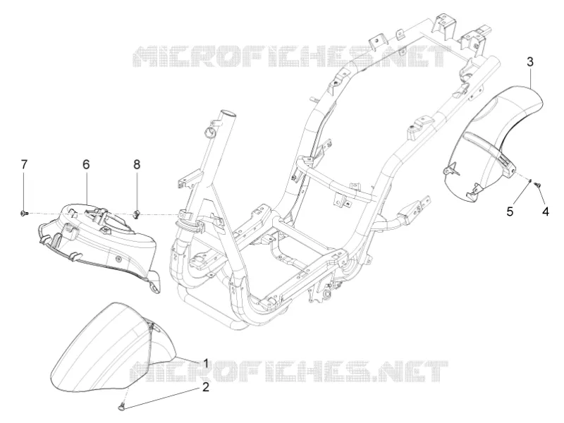 Wheel huosing - Mudguard PIAGGIO PIAGGIO-SCOOTER 125 FLY 2013  Fly 4T/3V ie E3 LEM