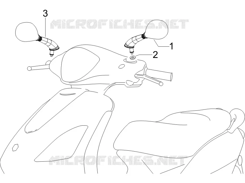Driving mirror/s PIAGGIO PIAGGIO-SCOOTER 125 FLY 2007  Fly 4T