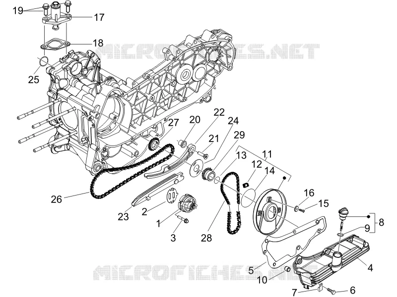 Oil pump PIAGGIO PIAGGIO-SCOOTER 125 FLY 2007  Fly 4T E3
