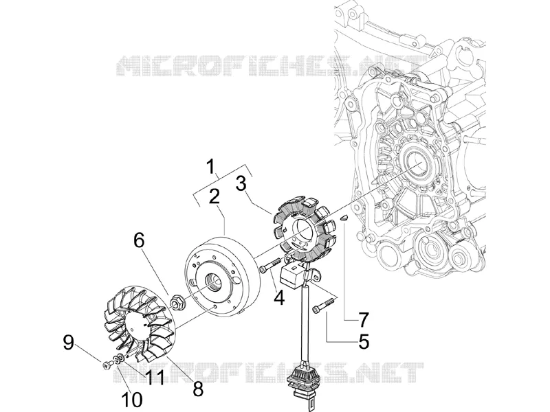 Flywheel magneto PIAGGIO PIAGGIO-SCOOTER 125 FLY 2010  Fly 4T E3