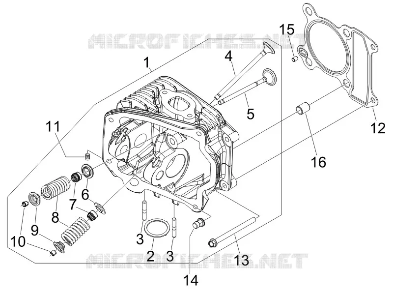 Head unit - Valve PIAGGIO PIAGGIO-SCOOTER 125 FLY 2008  Fly 4T E3