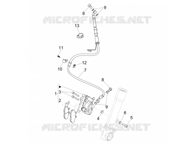 Brakes pipes - Calipers PIAGGIO PIAGGIO-SCOOTER 125 FLY 2012  Fly 4T E3