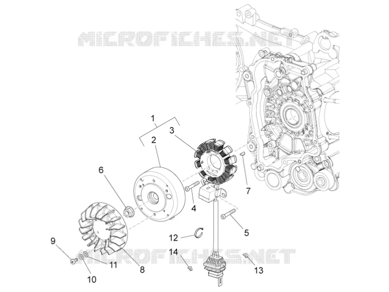 Flywheel magneto PIAGGIO PIAGGIO-SCOOTER 125 FLY 2012  Fly 4T E3