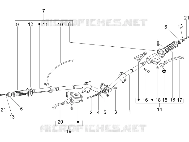 Handlebars - Master cil. PIAGGIO PIAGGIO-SCOOTER 150 FLY 2006  Fly 4T