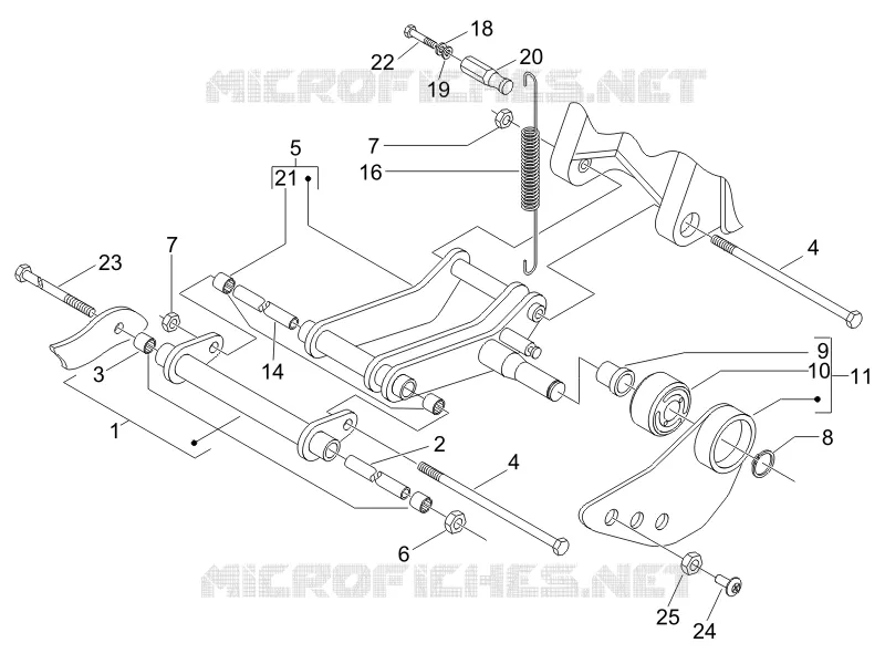 Swinging arm PIAGGIO PIAGGIO-SCOOTER 150 FLY 2007  Fly 4T