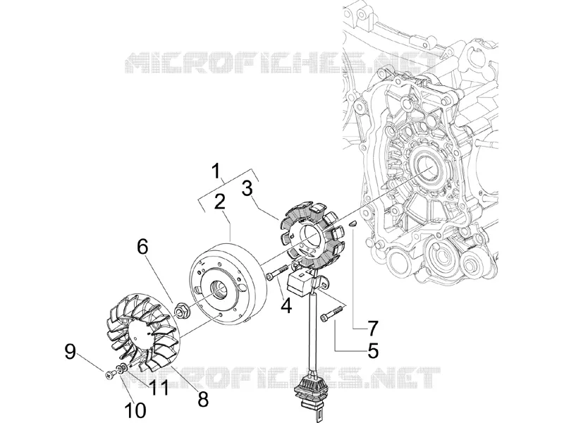 Flywheel magneto PIAGGIO PIAGGIO-SCOOTER 150 FLY 2009  Fly 4T