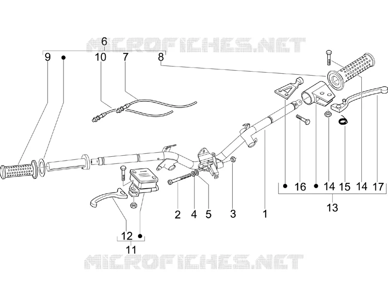 Handlebars - Master cil. PIAGGIO PIAGGIO-SCOOTER 150 FLY 2007  Fly 4T