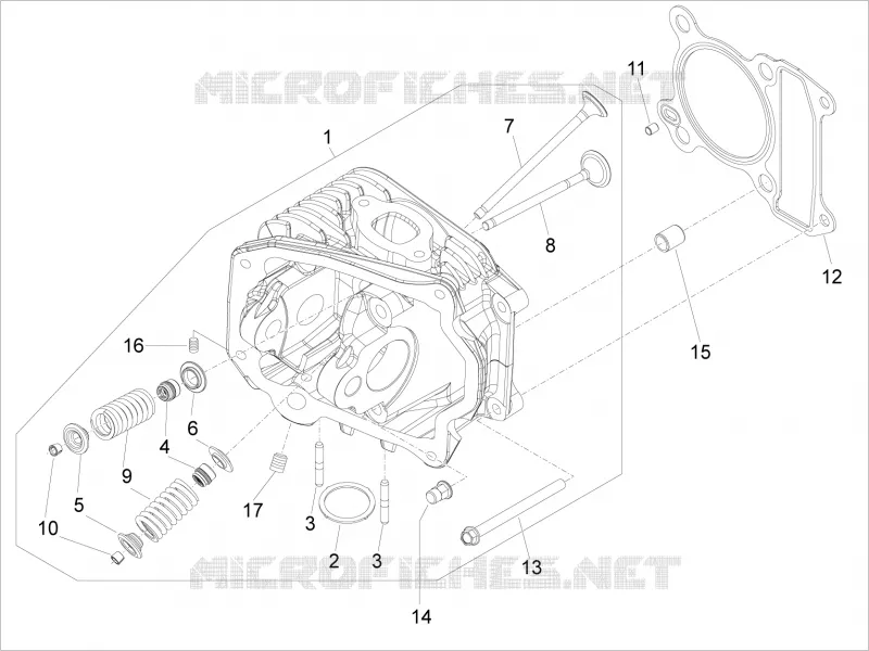 Head unit - Valve PIAGGIO PIAGGIO-SCOOTER 150 FLY 2009  Fly 4T